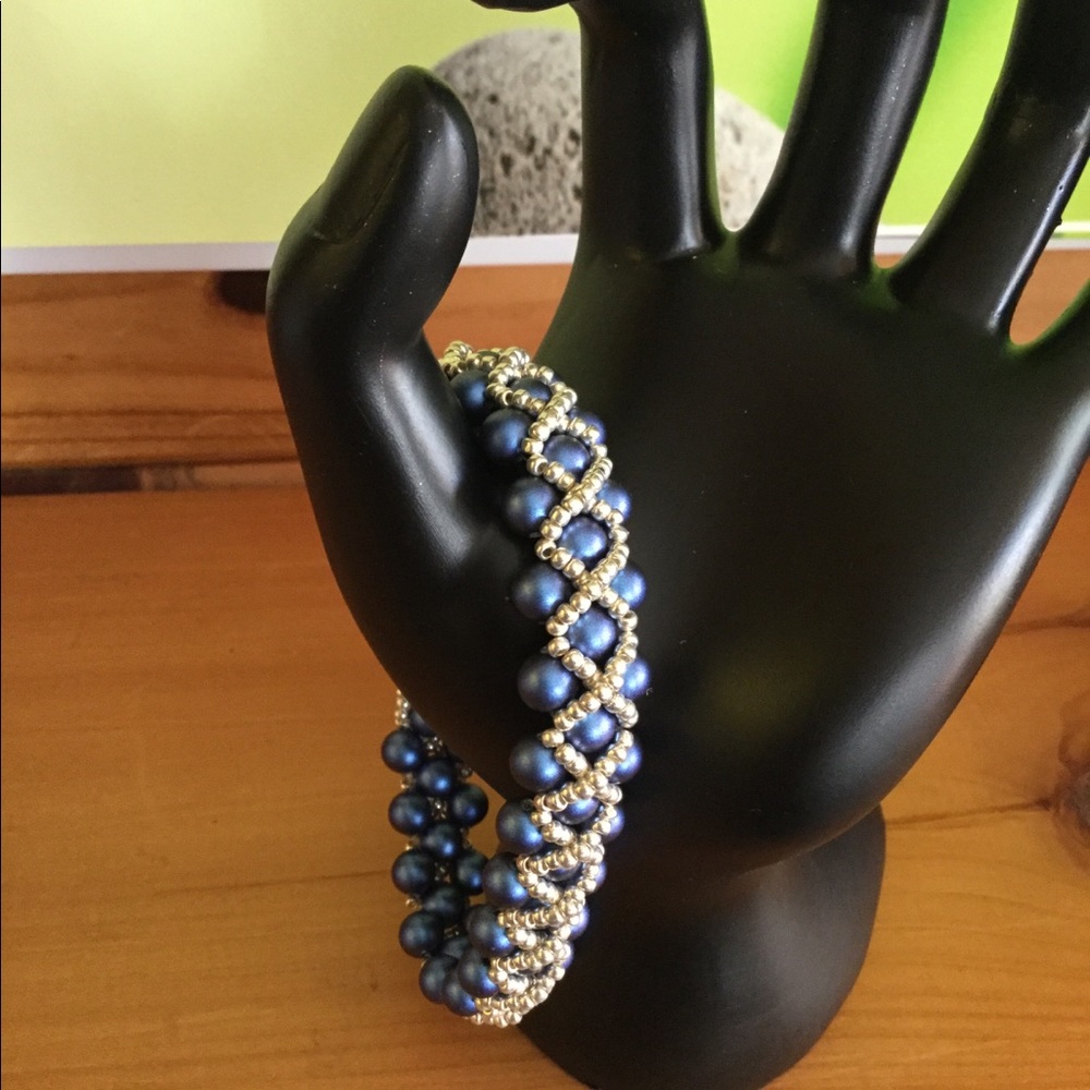 Swarovski Crystal Pearl Beaded Bracelet B2