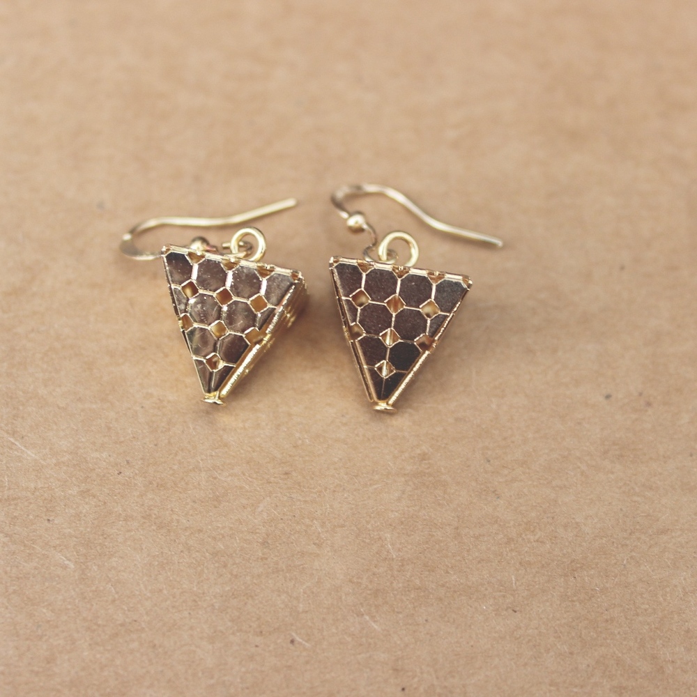 Split Arrow Gold Earrings