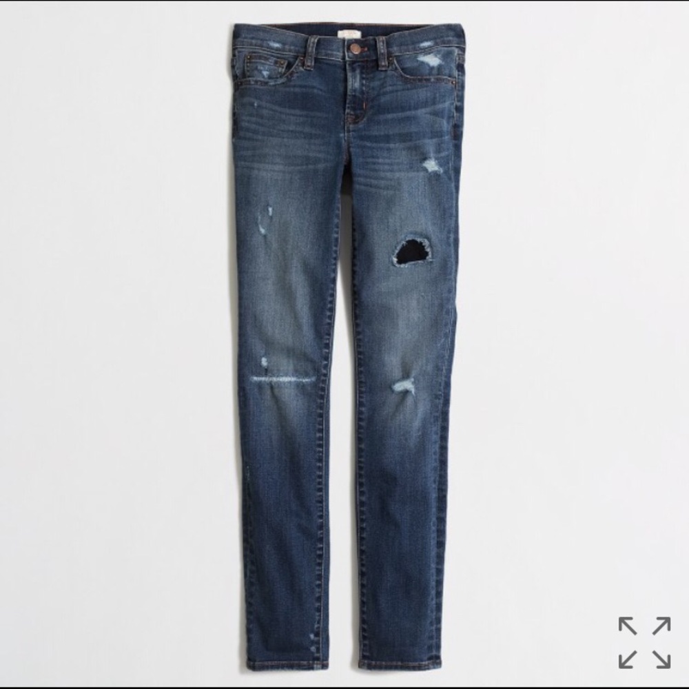 EUC - JCrew distressed skinny jeans