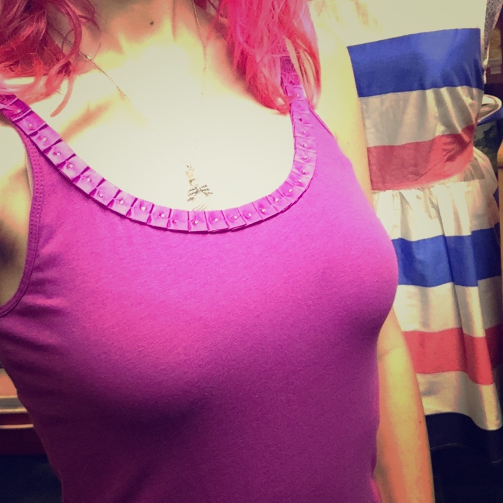 New York and Company Fuchsia tank top small