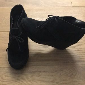Black suede Cole Haan Booties