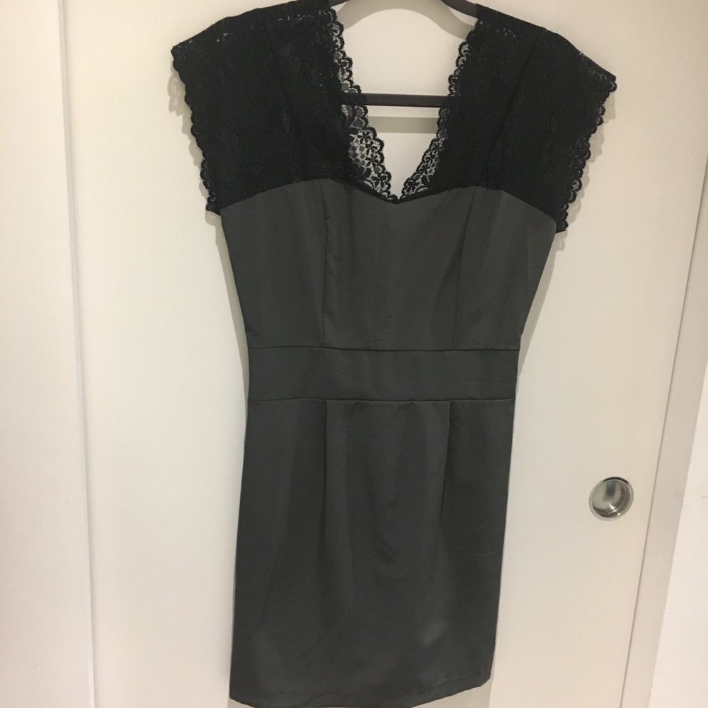Lace-sleeve Dress