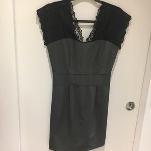 Lace-sleeve Dress