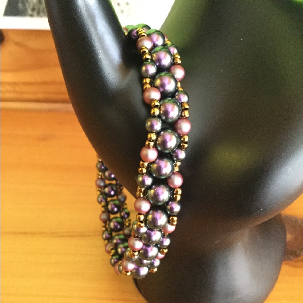 Swarovski Crystal Pearl Beaded Bracelet B6