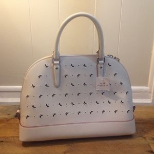 Coach perforated butterfly satchel