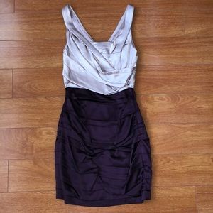 Lilac and deep purple satin evening dress!