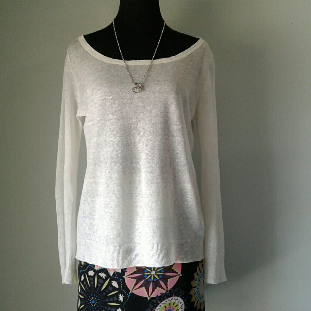 Boxy fit sheer sweater