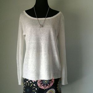 Boxy fit sheer sweater