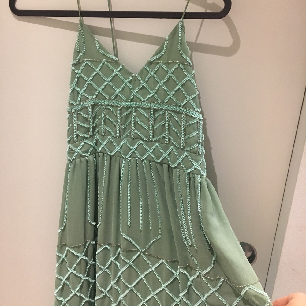 Green Beaded Dress