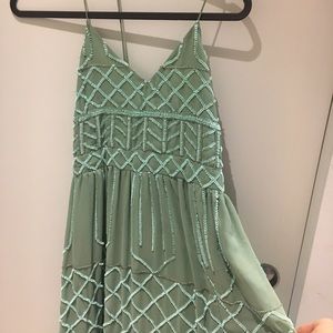 Green Beaded Dress