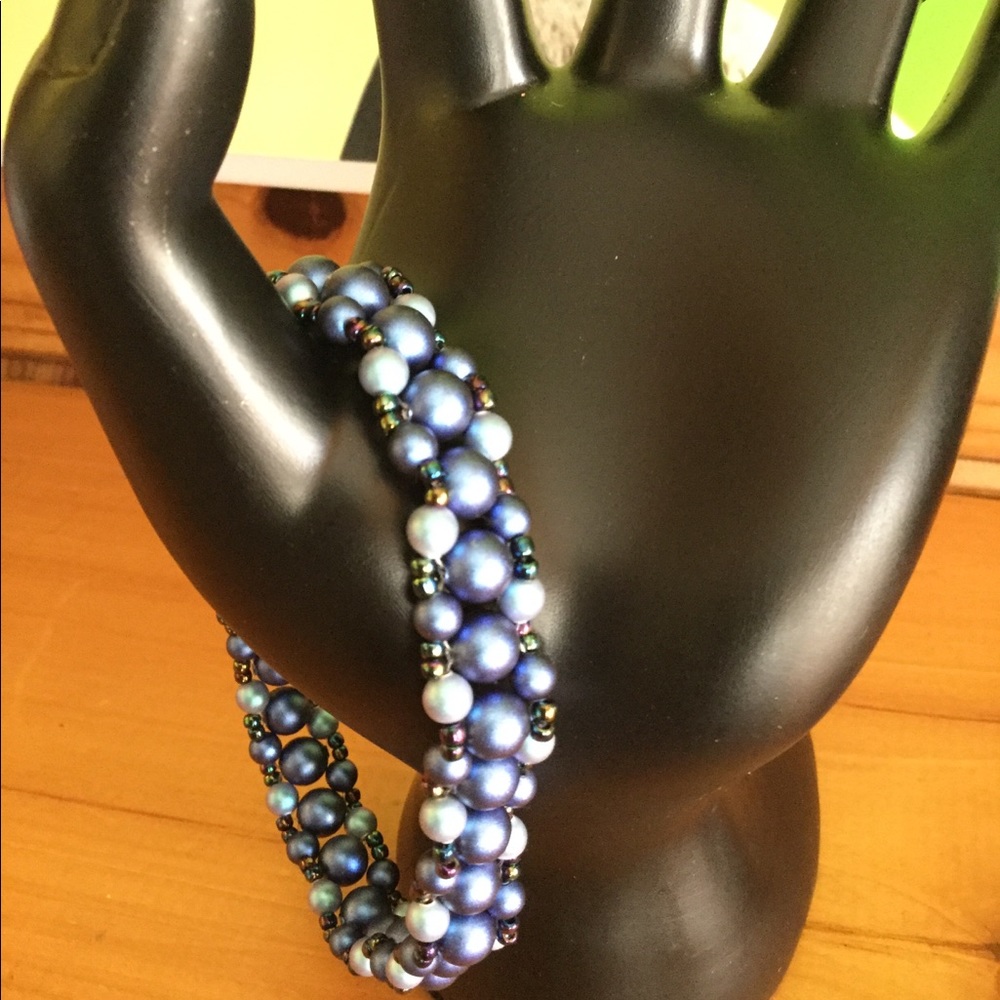 Swarovski Crystal Pearl Beaded Bracelet B8