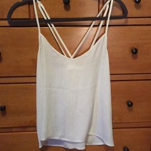 EUC/Like New Hollister White Strappy Back Tank