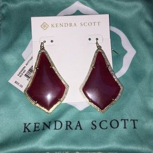 Maroon Alexandra Earrings