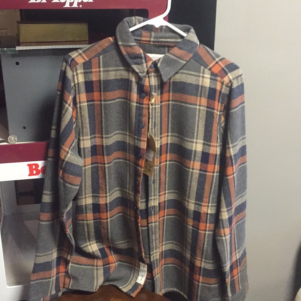 Medium Native Youth Herringbone Flannel Overshirt