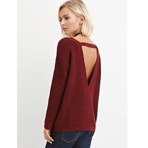 Forever 21 Oversized, Open Back Sweater