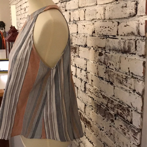 Elodie Sleeveless 100% Cotton Striped Tank Top - Picture 3 of 4