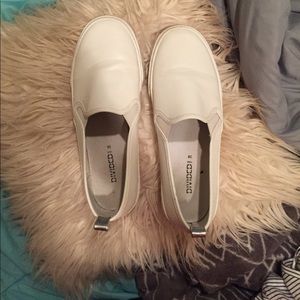 White slip on sneakers