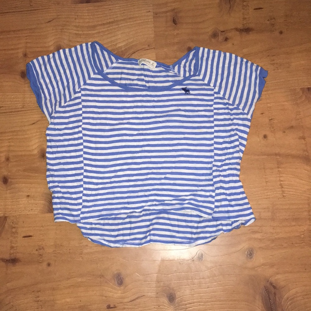 blue& white striped abercrombie top