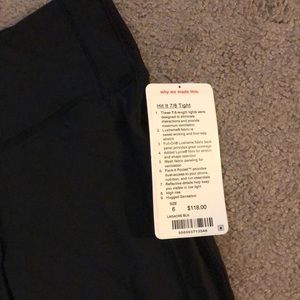 Lululemon Hit it 7/8 Tight New with Tags size 6