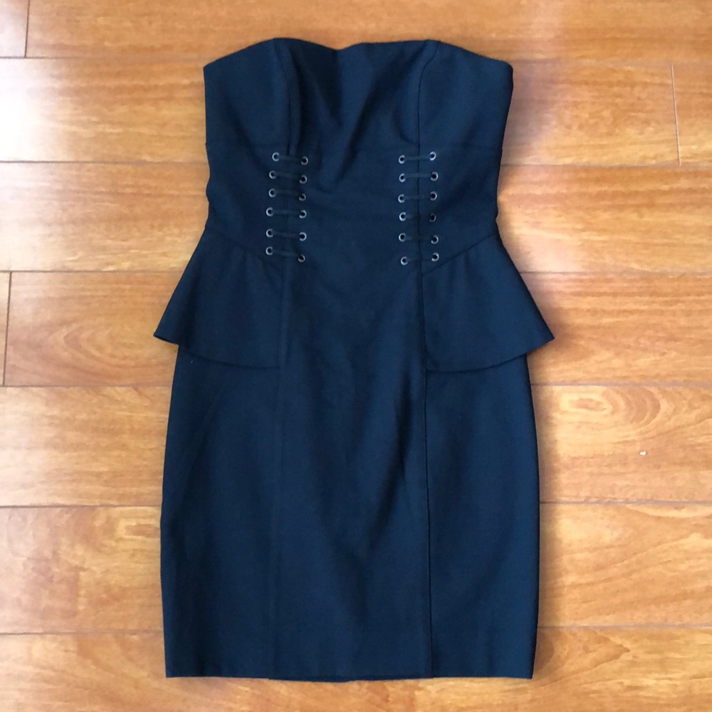 Strapless black dress!