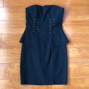Strapless black dress!