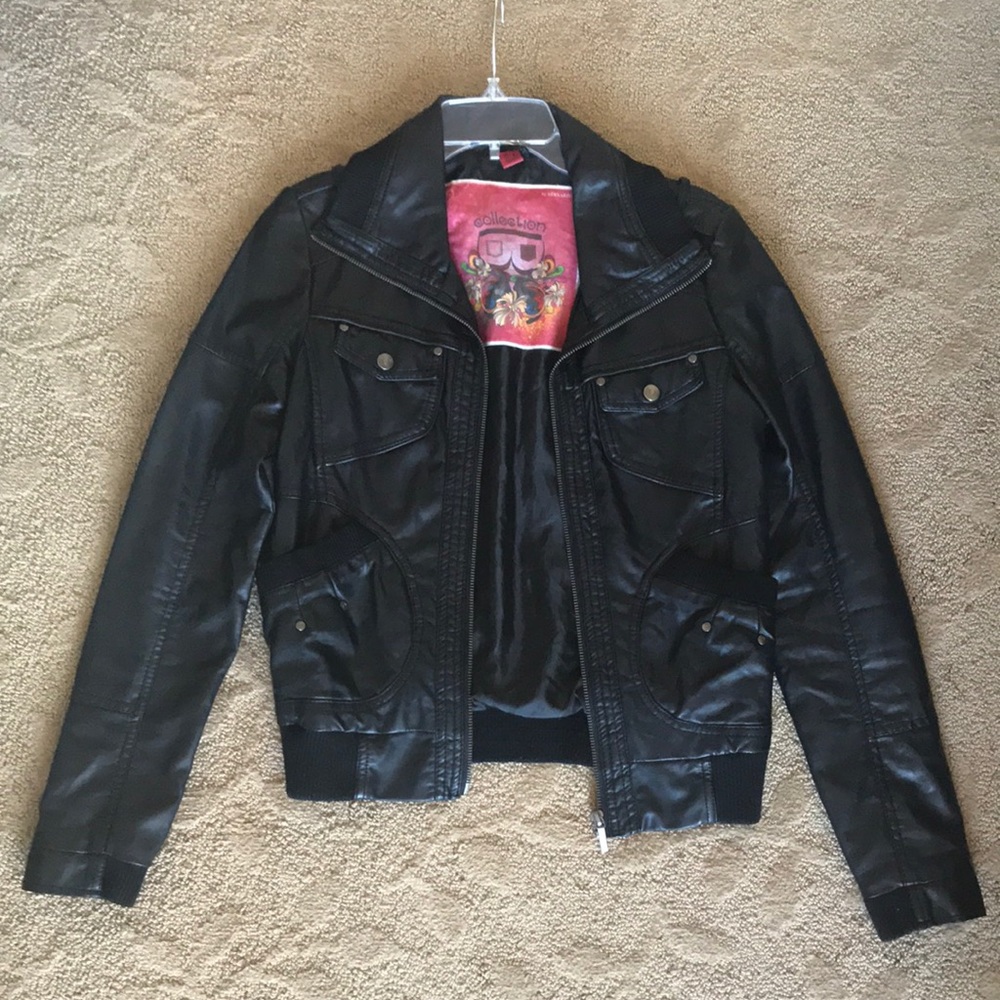 Faux leather jacket