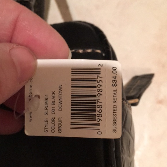 NWT LIZ CLAIBORNE PURSE HANDBAG CLUTCH SMALL BLACK - Picture 8 of 12