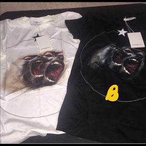 Crew neck Givenchy tee 2 monkeys with a star