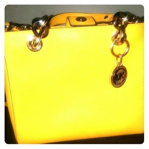 Yellow Michael Kors handbag