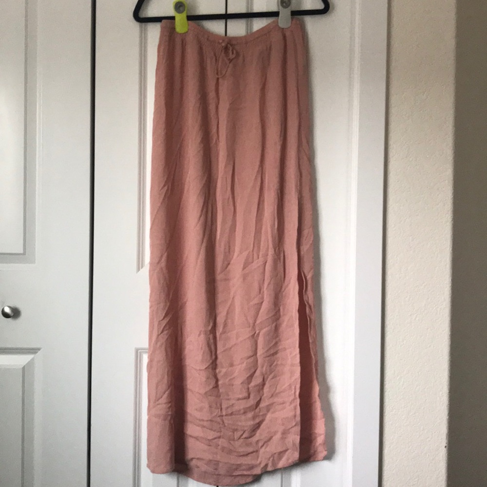 Dusty Pink Side Slit Maxi