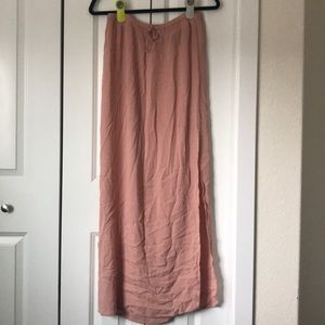 Dusty Pink Side Slit Maxi