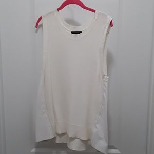 Banana Republic Knit and Faux Leather Top