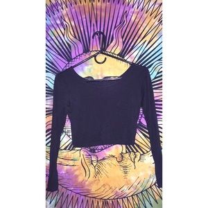 Black long sleeve tank top