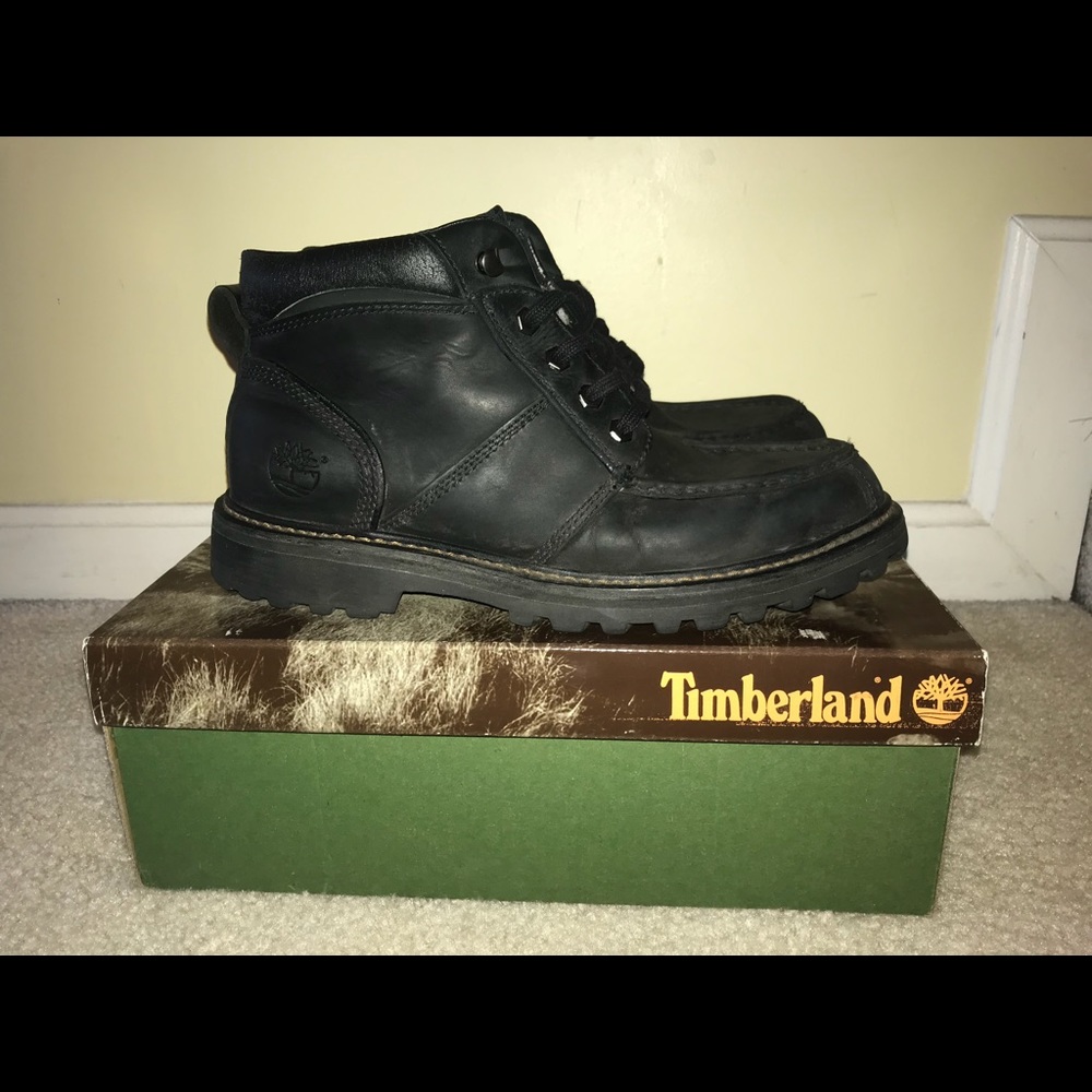 Black Timberland Utility Boots