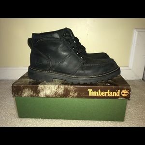 Black Timberland Utility Boots