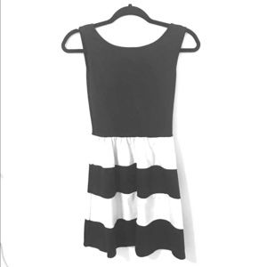 black and white dress