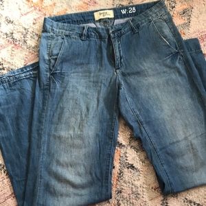 Anthropologie Lightweight Wide Leg Denim