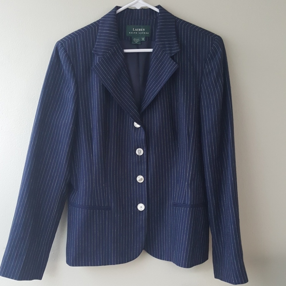 Ralph Lauren navy pinstripe jacket