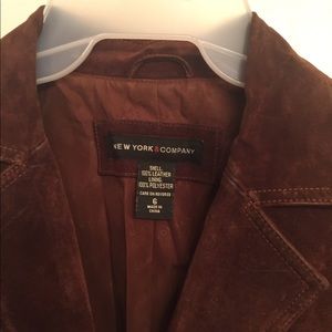 Brown leather jacket