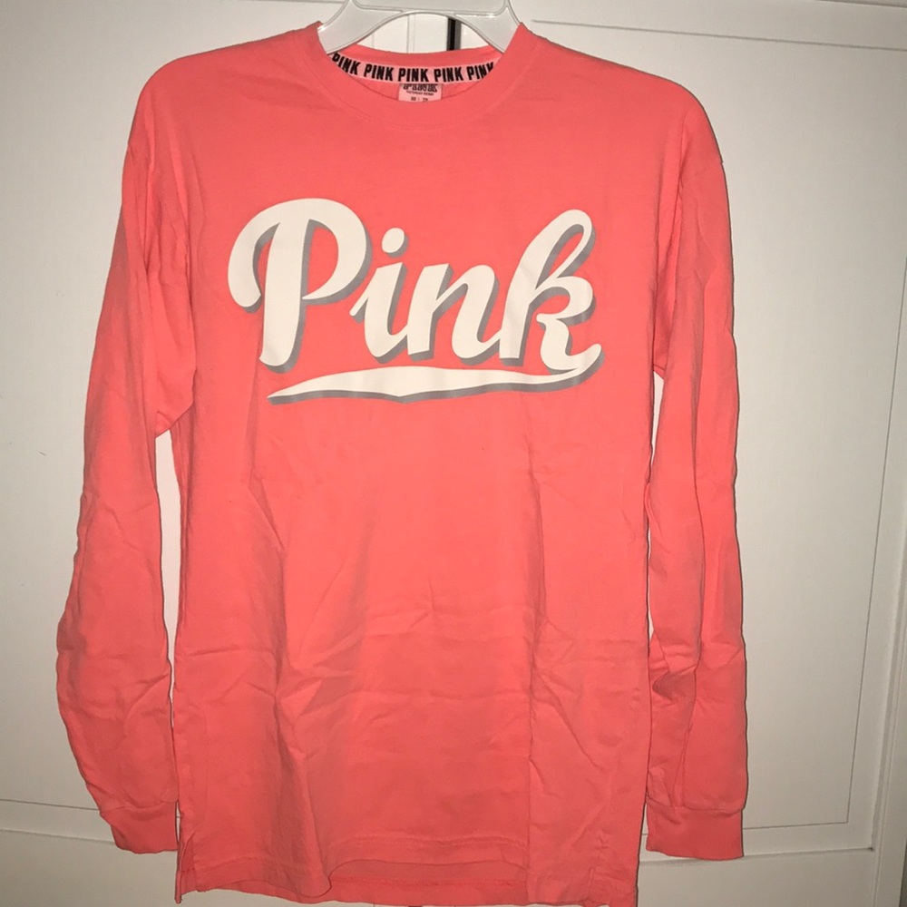 PINK neon pink long sleeve shirt