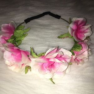 Pink Flower Headband