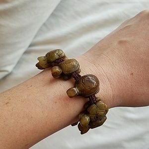 Cute Stone Turtle Adjustable Bracelet