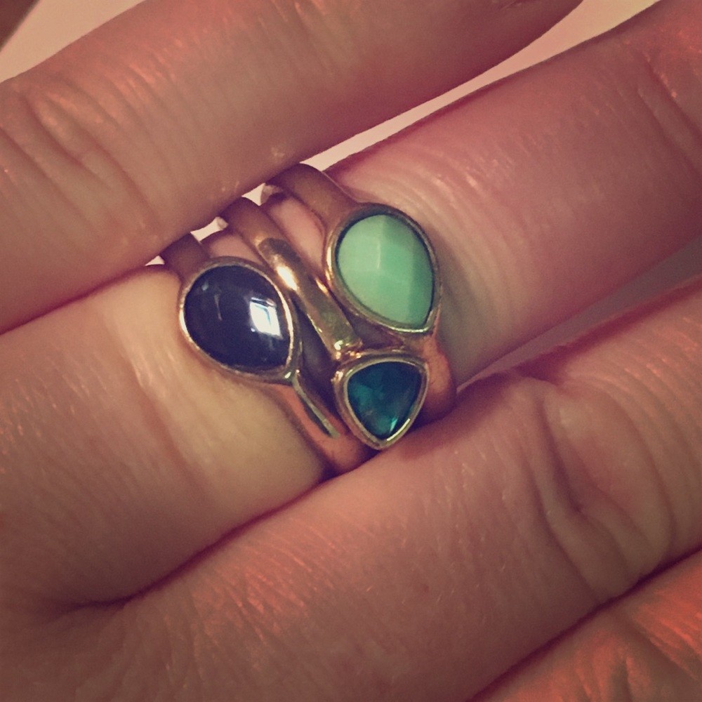 Set of 3 stacking rings, sz 8/9