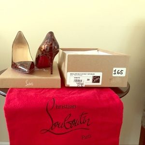 Christian Louboutin Decolette 70 Patent Tartaruga
