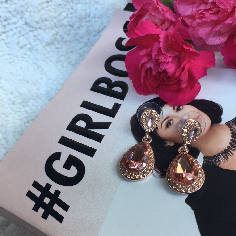 🍾"Rosè All Day" Tear Drop Earrings