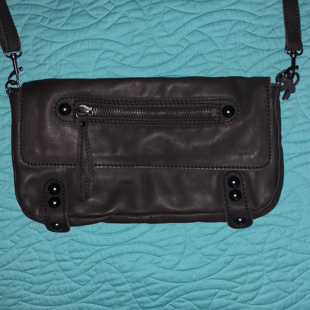 Linea Pelle brown crossbody and clutch