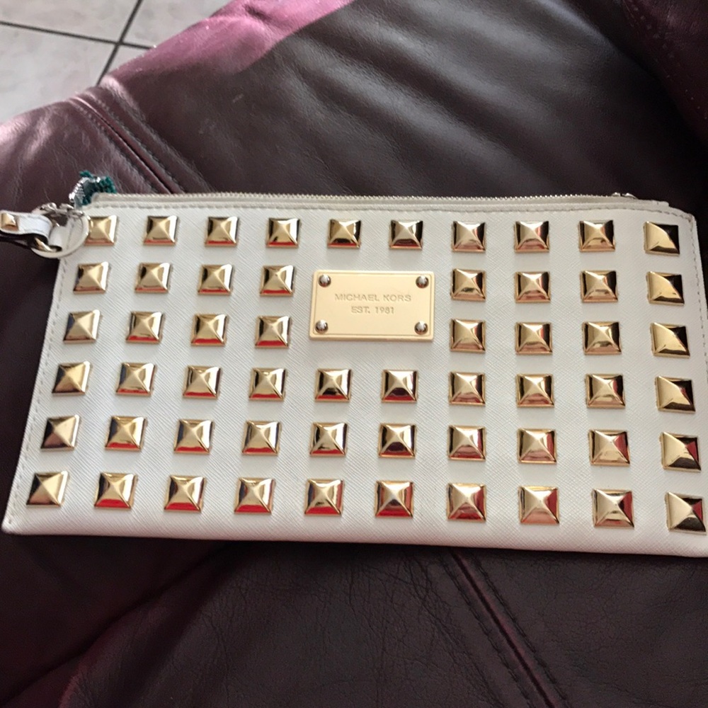 Michael kors studded wristlet