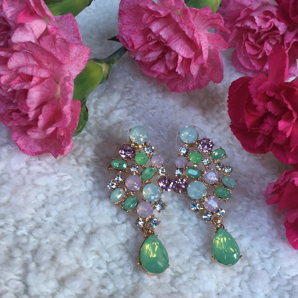 🍡"Merry Mint" Dangle Two Tier Earrings