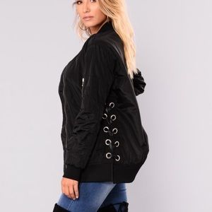 Fashion nova: Lace up bomber