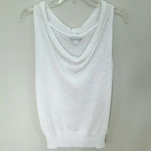 New York & Company White sleevless knit top